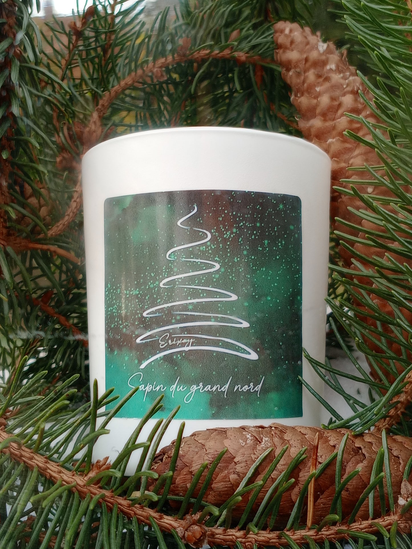 190g Christmas candle with the scent "Sapin du grand nord"