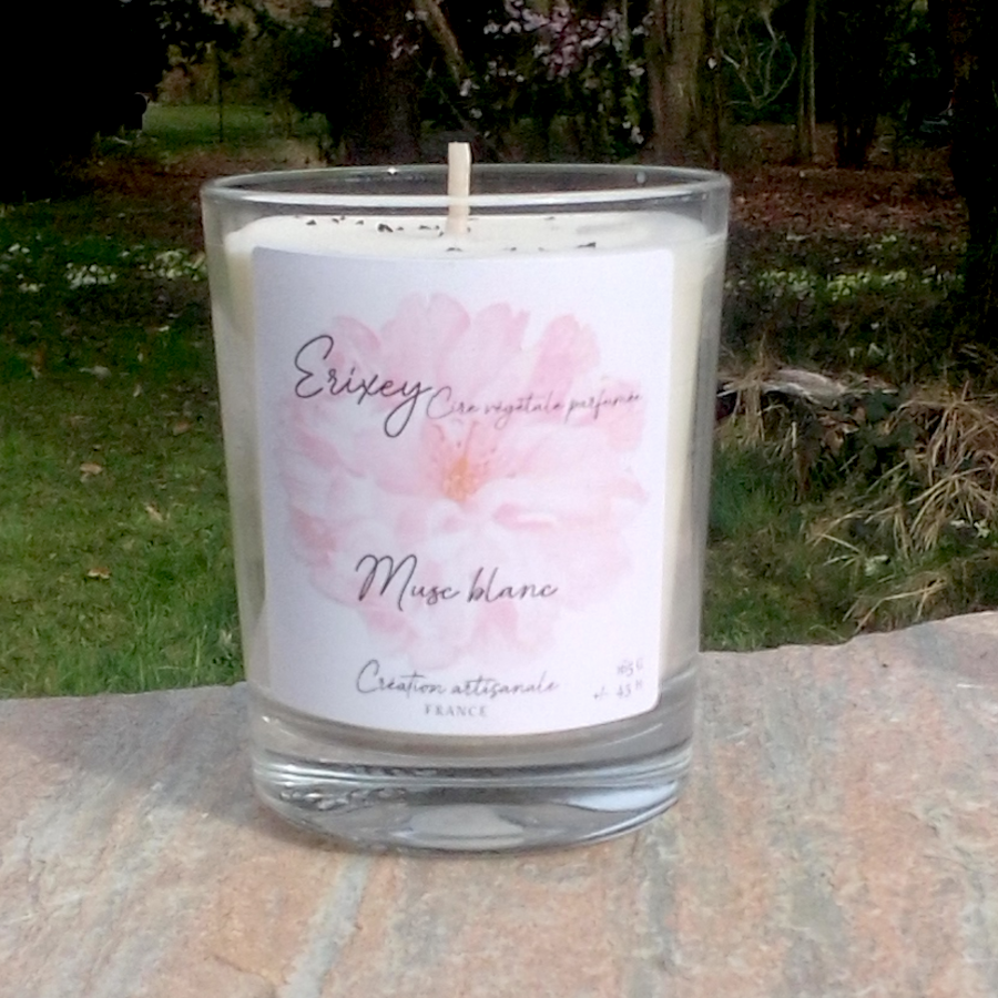 Bougie parfumée  80 grs " Musc blanc "