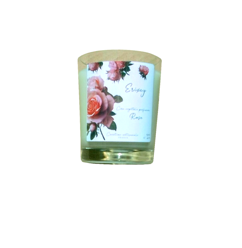 Bougie 80 grs parfumée à la Rose