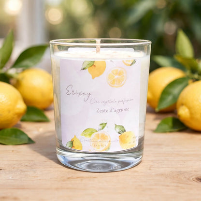 80g candle with "Citrus Zest" fragrance