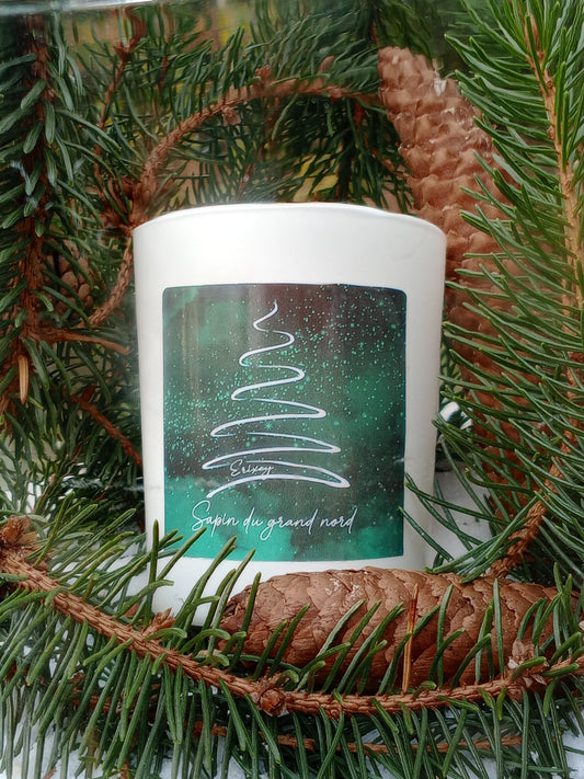 Bougie de Noël 190 grs au parfum " Sapin du grand nord "